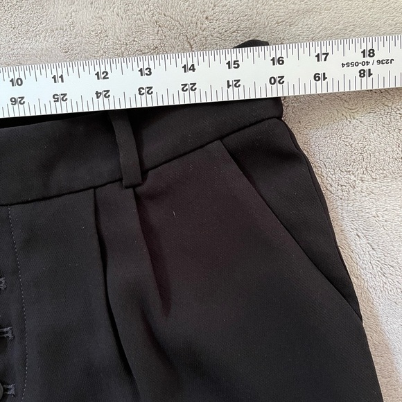 By Anthropologie Sasha button fly high waist tapered leg black trousers size 8 - Picture 14 of 16